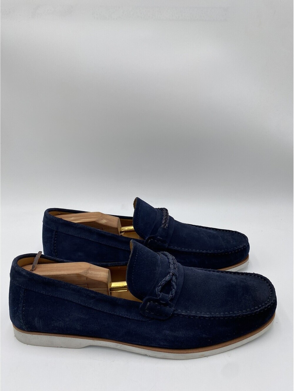 Men’s Saks Fifth Avenue By Magnanni Blue Suede loafer shoes Size 12M